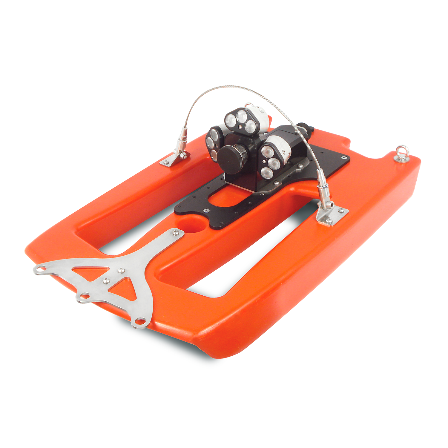 minicam floatation raft with auxiliary lights